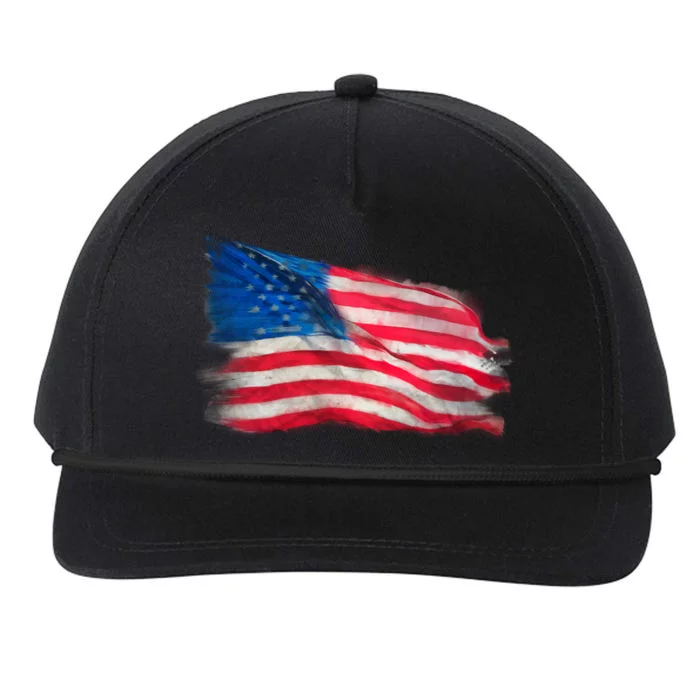 American Flag Independence Day Snapback Five-Panel Rope Hat