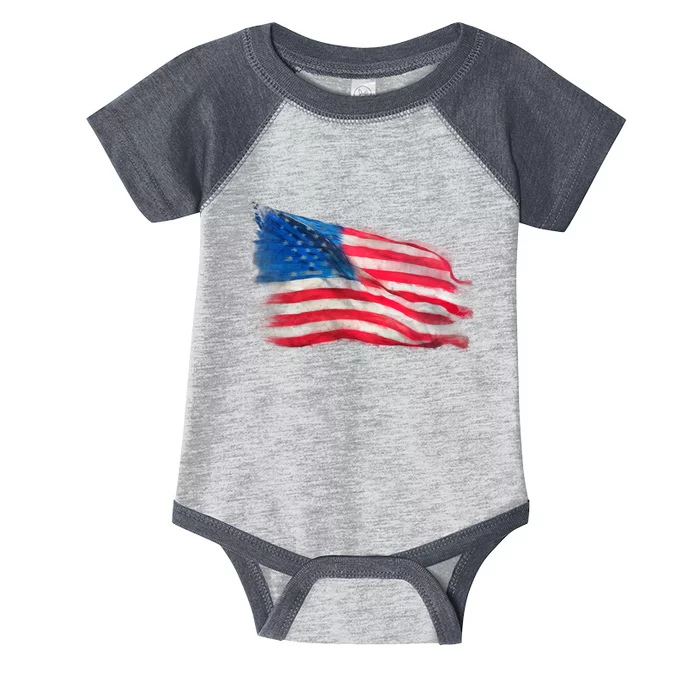 American Flag Independence Day Infant Baby Jersey Bodysuit