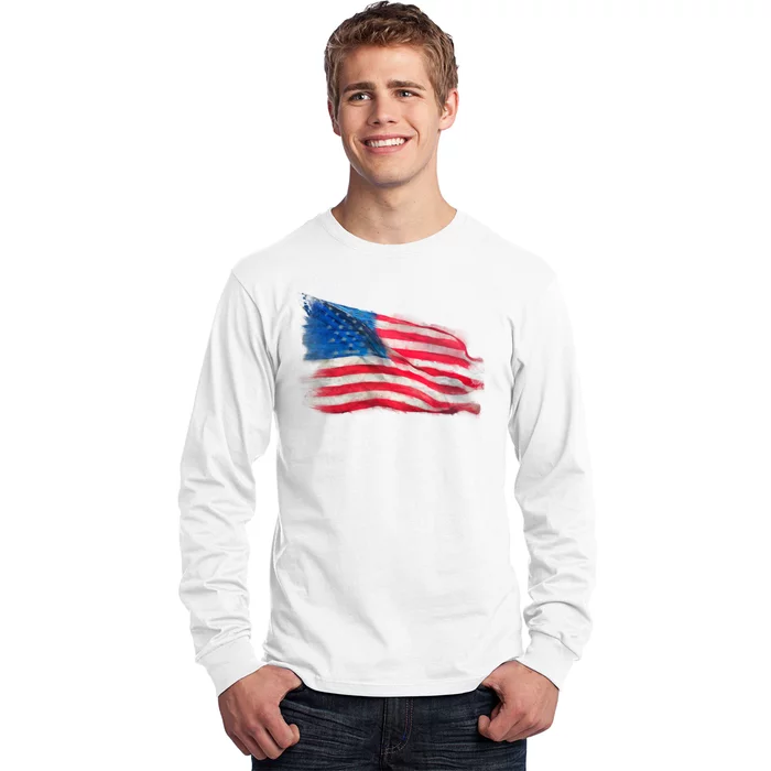 American Flag Independence Day Long Sleeve Shirt