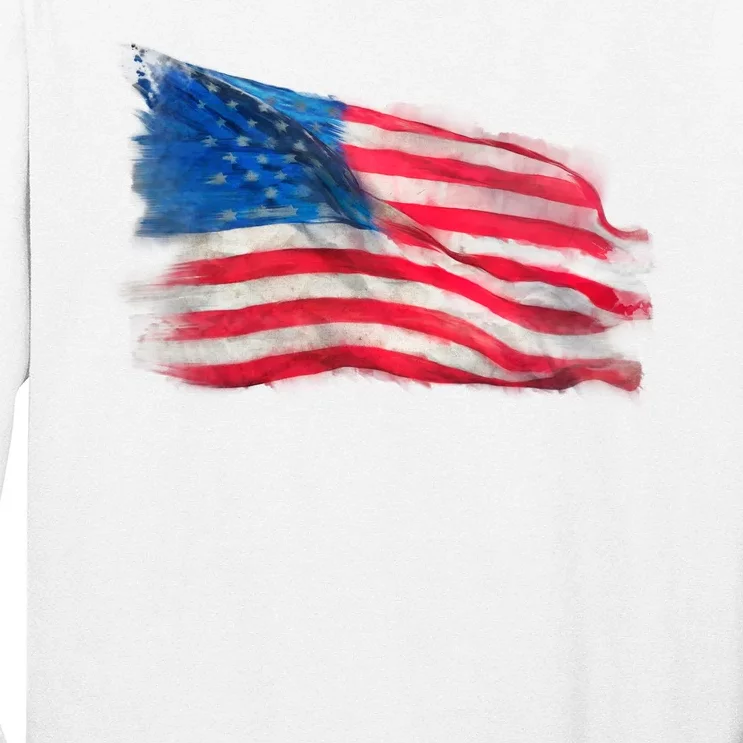 American Flag Independence Day Long Sleeve Shirt