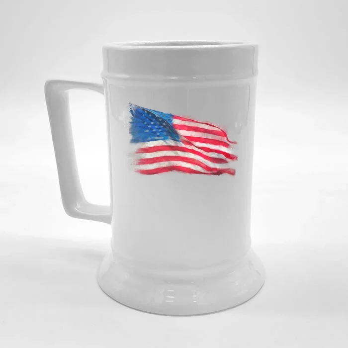 American Flag Independence Day Front & Back Beer Stein