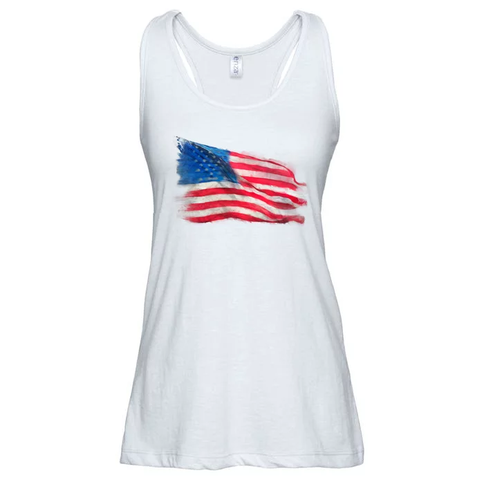 American Flag Independence Day Ladies Essential Flowy Tank