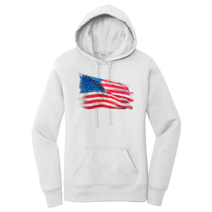 American Flag Independence Day Women's Pullover Hoodie