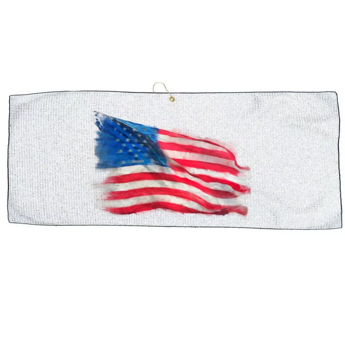 American Flag Independence Day Large Microfiber Waffle Golf Towel