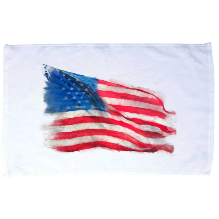 American Flag Independence Day Microfiber Hand Towel