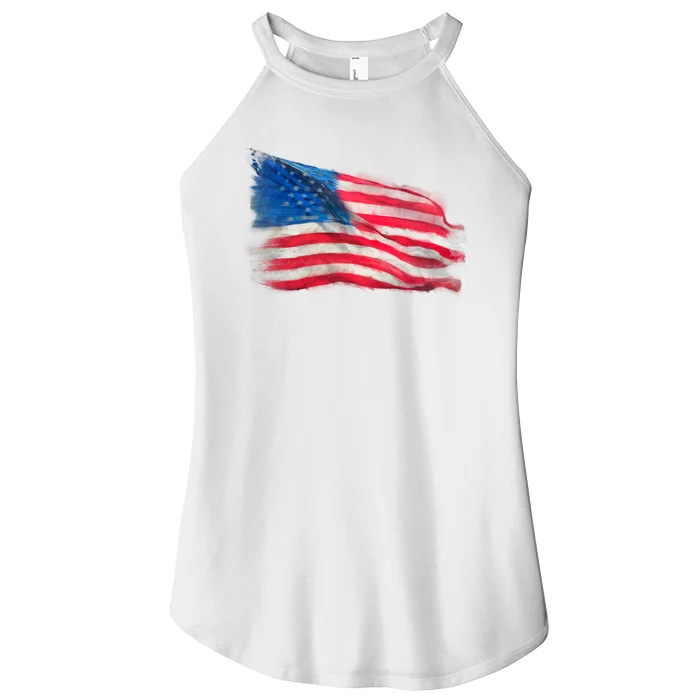 American Flag Independence Day Women’s Perfect Tri Rocker Tank