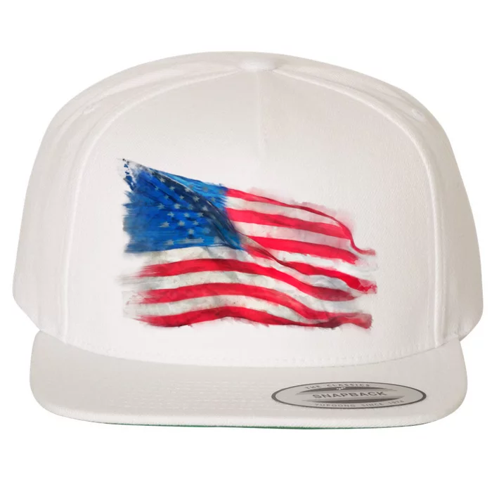 American Flag Independence Day Wool Snapback Cap