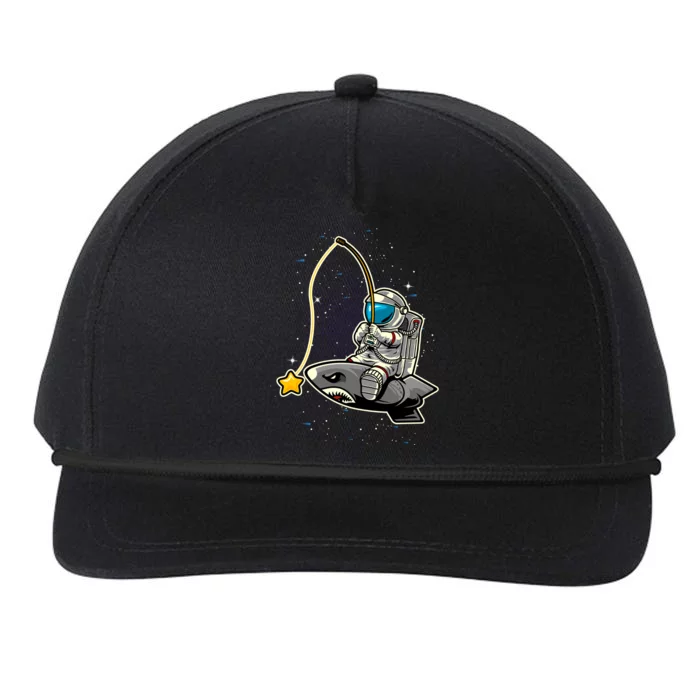 Astronaut Fishing In The Space Snapback Five-Panel Rope Hat