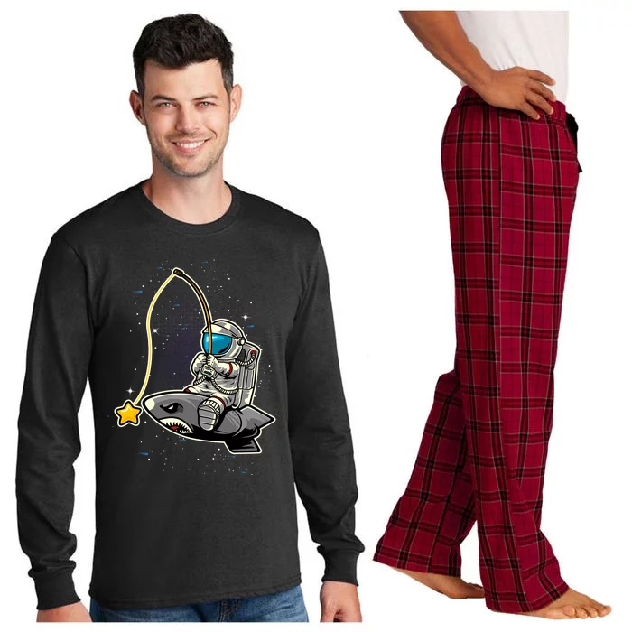 Astronaut Fishing In The Space Long Sleeve Pajama Set