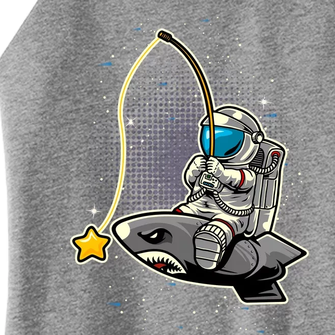 Astronaut Fishing In The Space Women’s Perfect Tri Rocker Tank