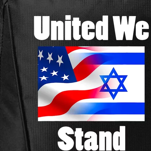 American Flag Israel Flag United We Stand With Israel City Backpack