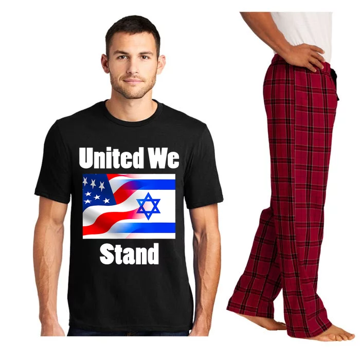 American Flag Israel Flag United We Stand With Israel Pajama Set