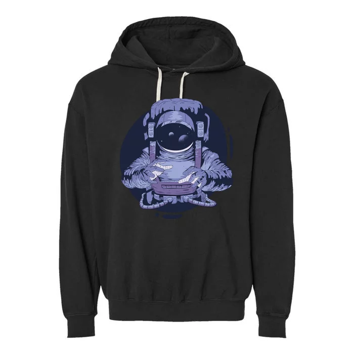 Astronaut Floating In Space Garment-Dyed Fleece Hoodie