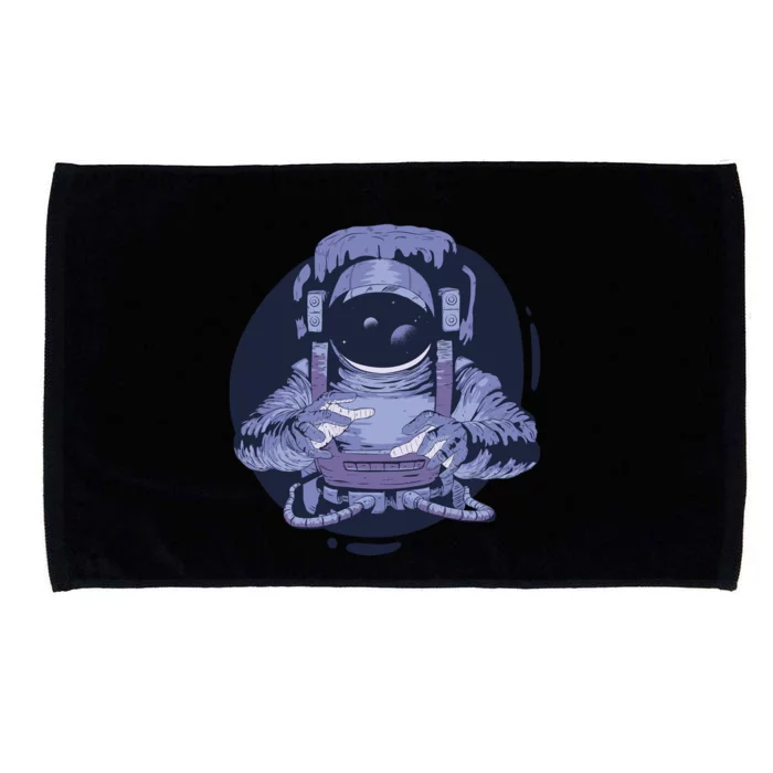 Astronaut Floating In Space Microfiber Hand Towel