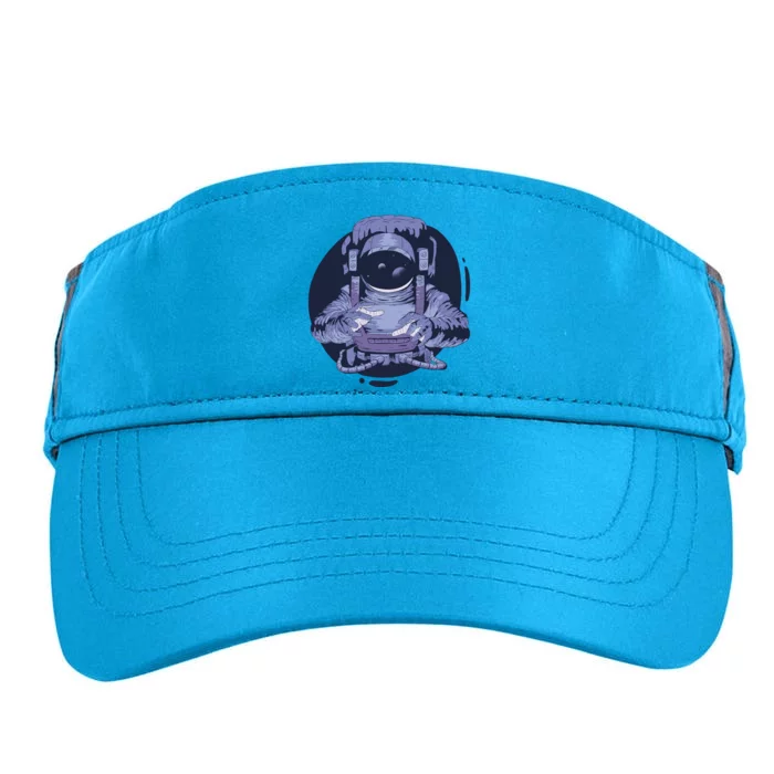 Astronaut Floating In Space Adult Drive Performance Visor