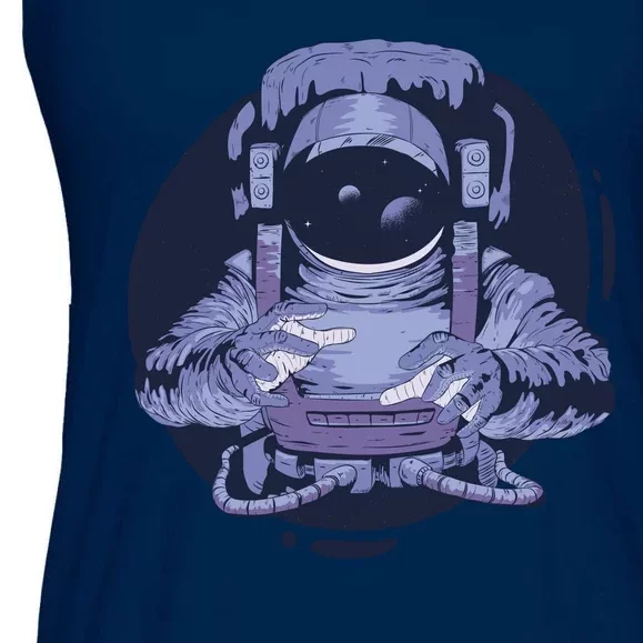 Astronaut Floating In Space Ladies Essential Flowy Tank