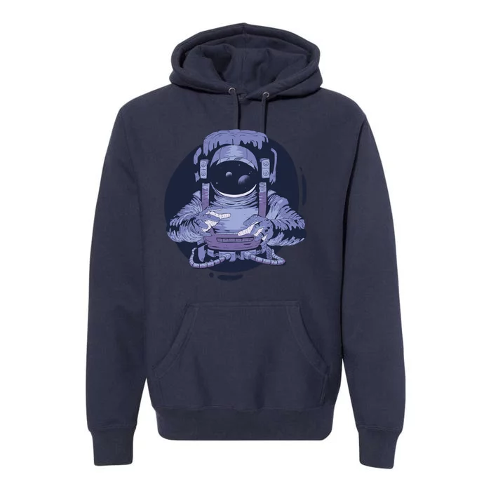 Astronaut Floating In Space Premium Hoodie