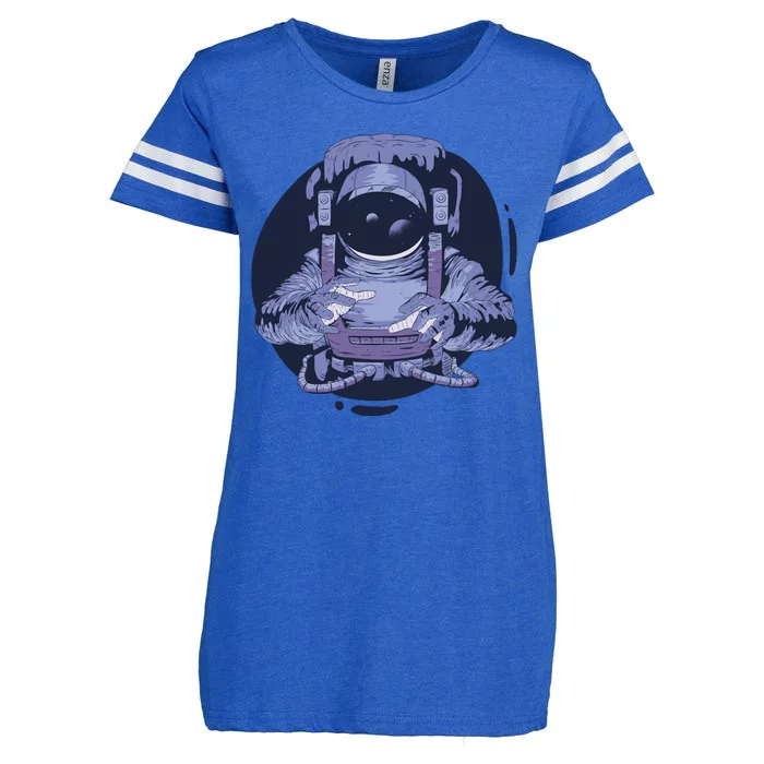 Astronaut Floating In Space Enza Ladies Jersey Football T-Shirt