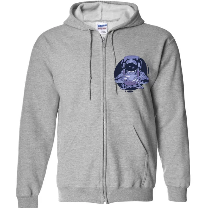 Astronaut Floating In Space Full Zip Hoodie