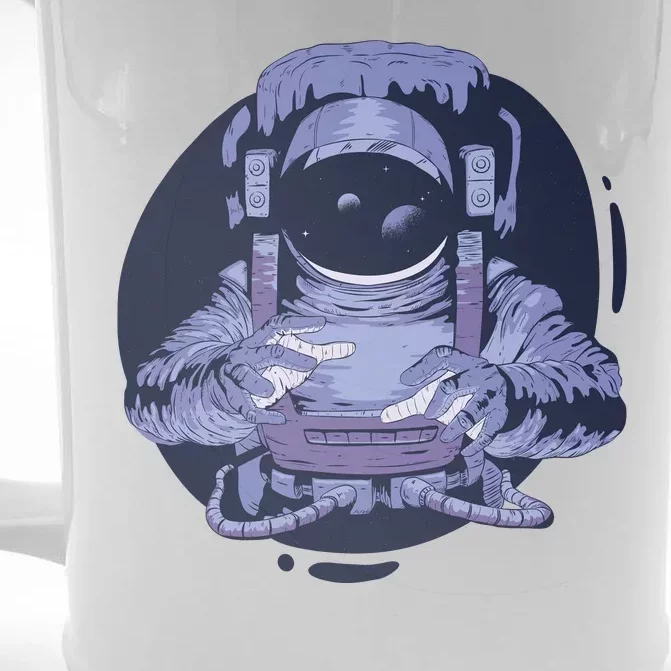 Astronaut Floating In Space Front & Back Beer Stein