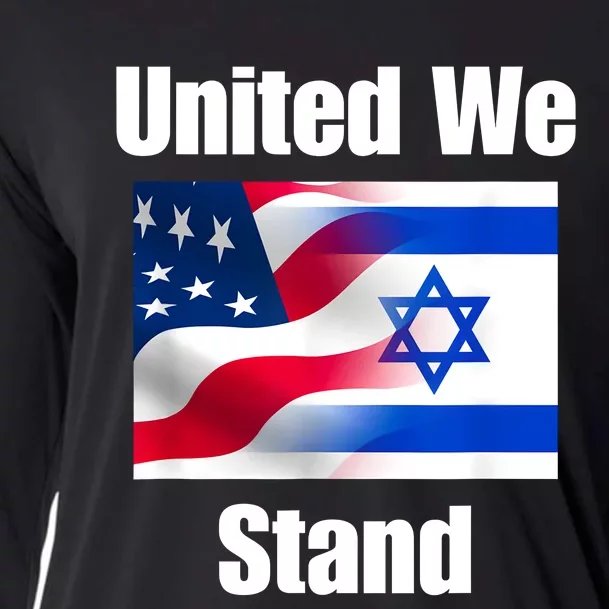 American Flag Israel Flag United We Stand Cooling Performance Long Sleeve Crew