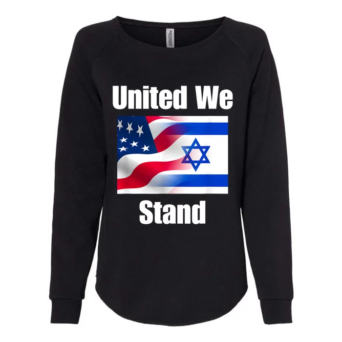 American Flag Israel Flag United We Stand Womens California Wash Sweatshirt