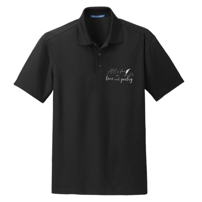 Alls Fair In Love & Poetry Valentines Day Dry Zone Grid Performance Polo