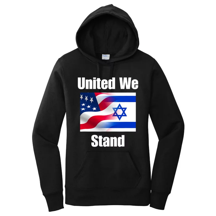 American Flag Israel Flag United We Stand Women's Pullover Hoodie