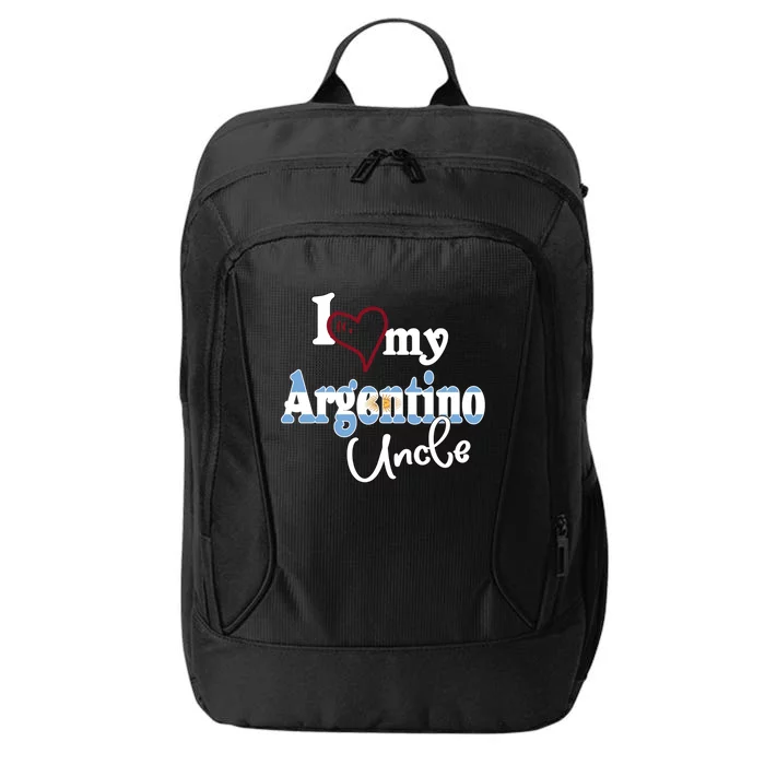 Argentinian Flag I Love My Argentino Uncle Remera Argentina Cool Gift City Backpack