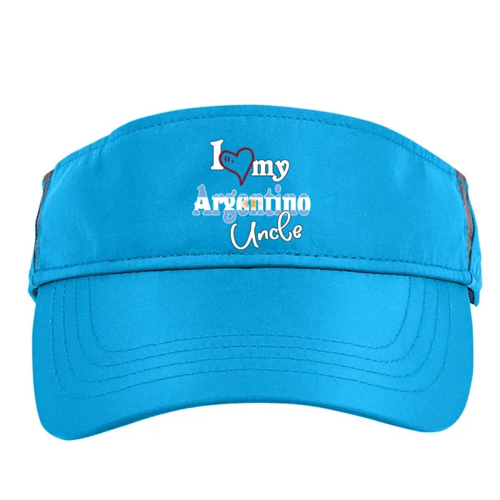 Argentinian Flag I Love My Argentino Uncle Remera Argentina Cool Gift Adult Drive Performance Visor