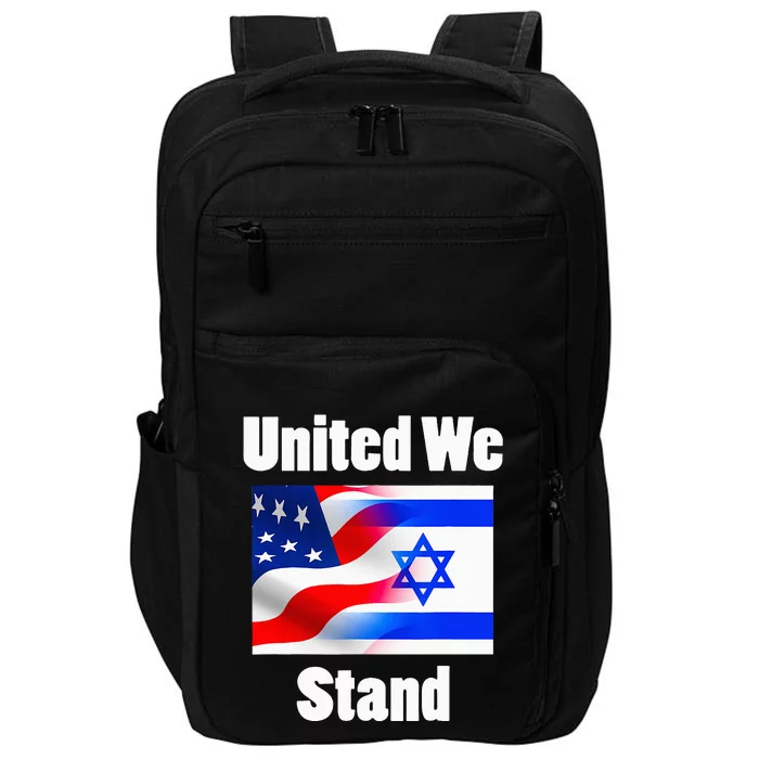 American Flag Israel Flag United We Stand Impact Tech Backpack