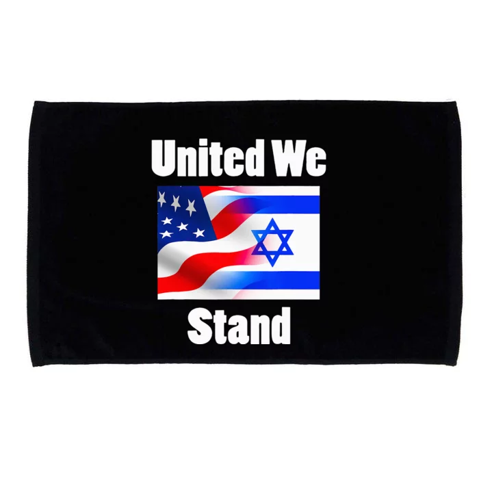 American Flag Israel Flag United We Stand Microfiber Hand Towel