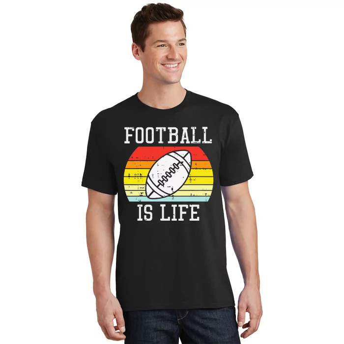 American Football Is Life Sunset Retro Sports T-Shirt