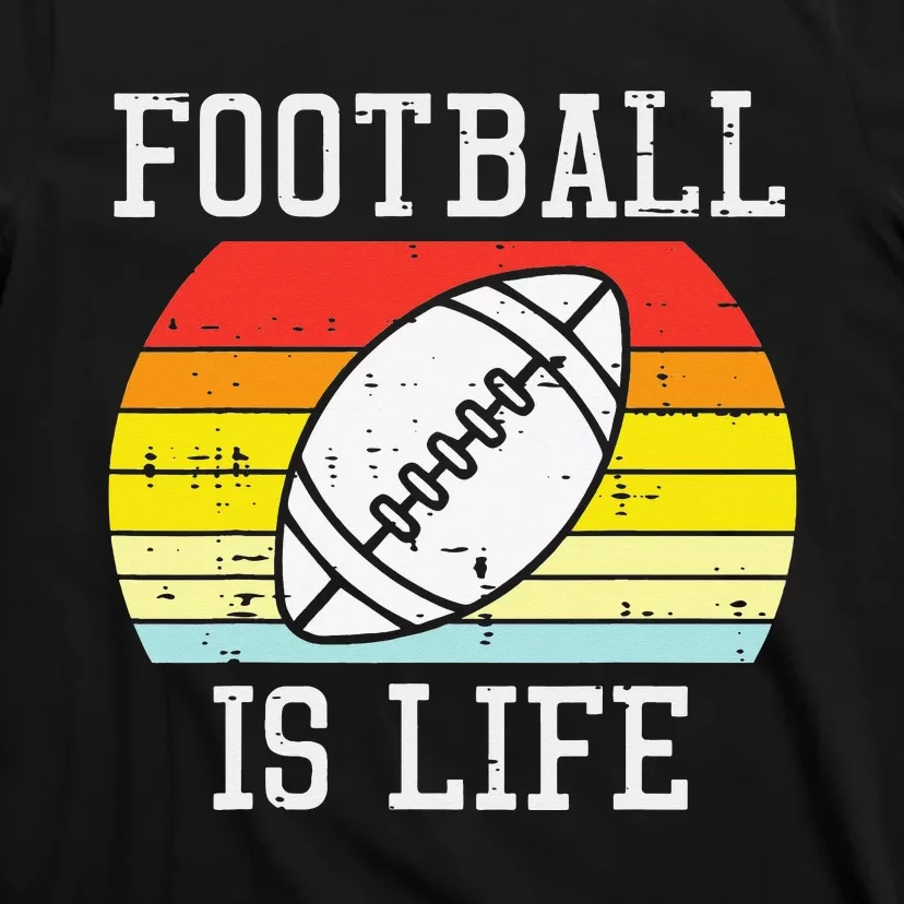 American Football Is Life Sunset Retro Sports T-Shirt