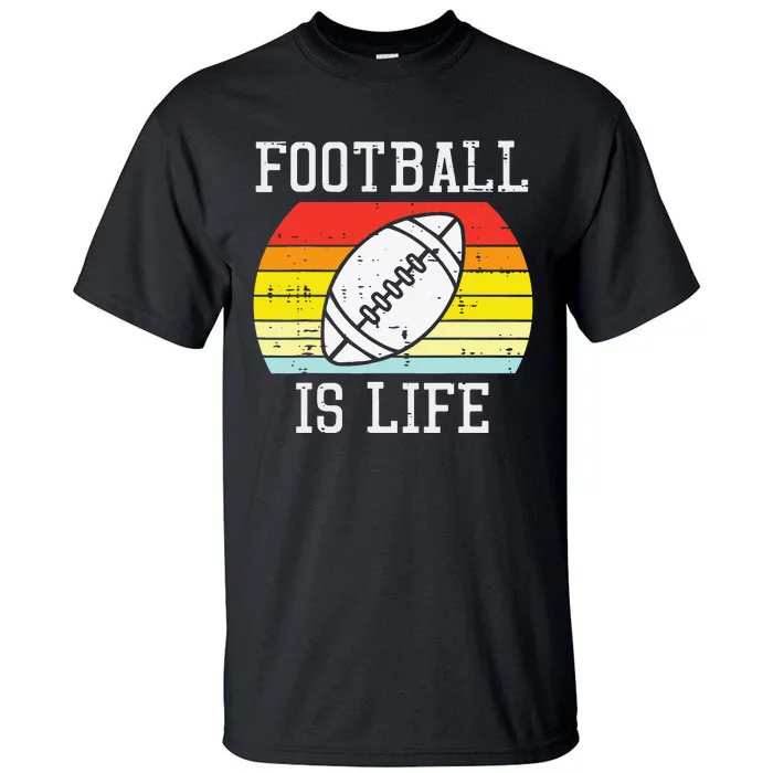 American Football Is Life Sunset Retro Sports Tall T-Shirt