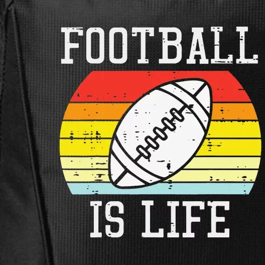 American Football Is Life Sunset Retro Sports City Backpack