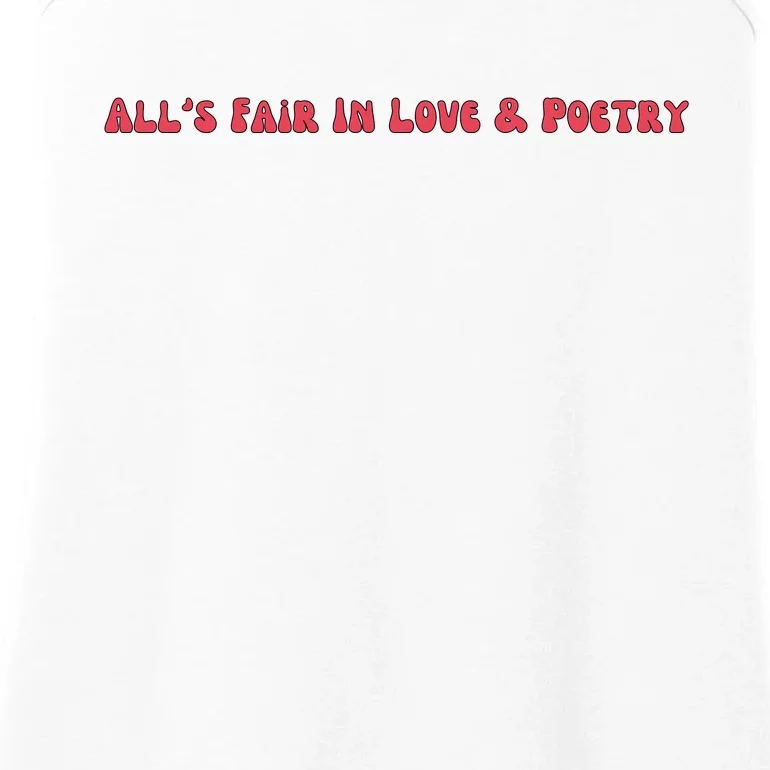 AllS Fair In Love & Poetry Funny Valentines Day Ladies Essential Tank