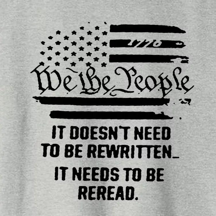 American Flag It Needs To Be Reread We The People Gift Women's Crop Top Tee