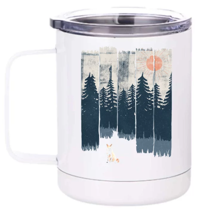 A Fox In The Wild... Front & Back 12oz Stainless Steel Tumbler Cup