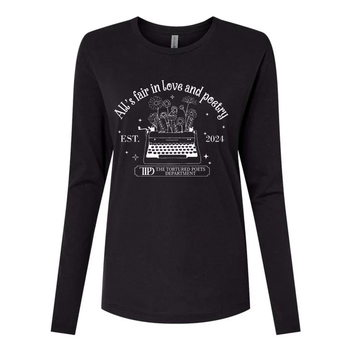 Alls Fair In Love Poetry The Tortured Funny Poets Department Womens Cotton Relaxed Long Sleeve T-Shirt