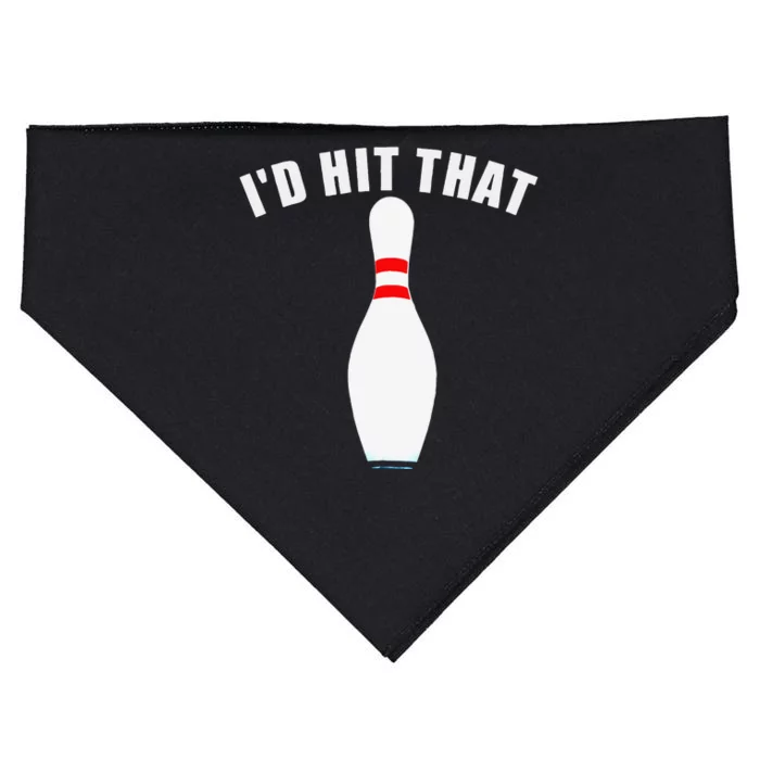 Affordable Funny Id Hit That Novelty Gift Idea Bowling Pin USA-Made Doggie Bandana