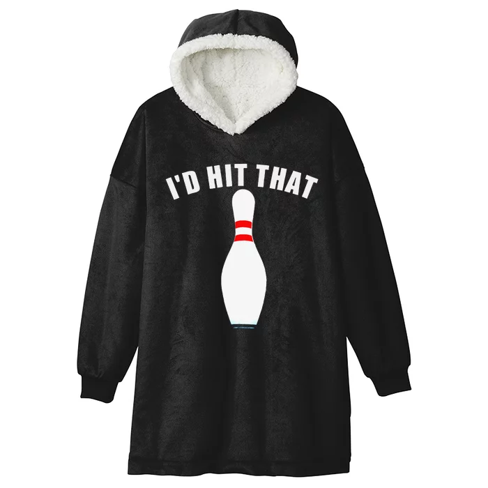 Affordable Funny Id Hit That Novelty Gift Idea Bowling Pin Hooded Wearable Blanket