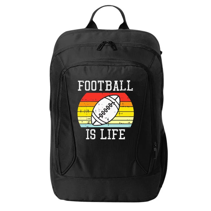 American Football Is Life Sunset Retro Sports City Backpack