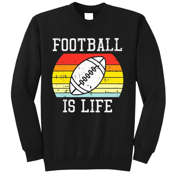 American Football Is Life Sunset Retro Sports Tall Sweatshirt