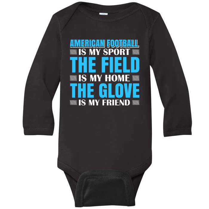 American Football Is My Sport Baby Long Sleeve Bodysuit