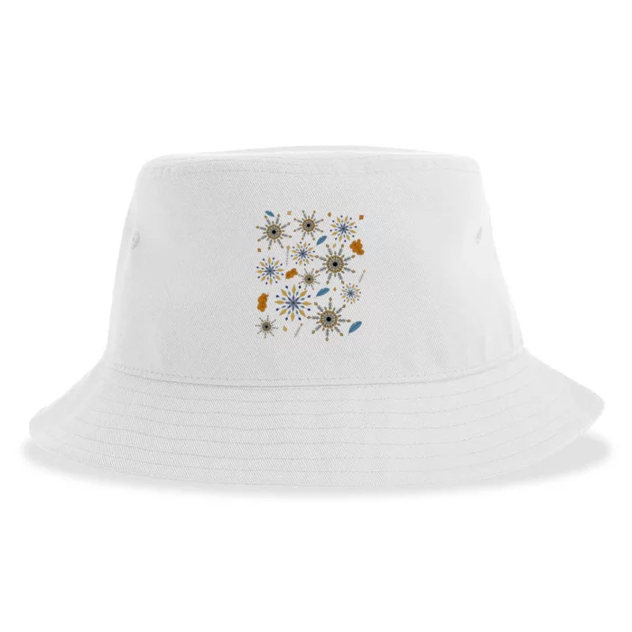 Autumn Fall Inspired Design Falling Leaves Nature Bird Sustainable Bucket Hat