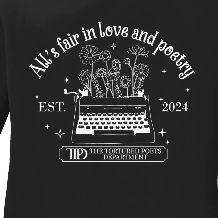 Alls Fair In Love And Poetry Est 2024 Ttpd Ladies Long Sleeve Shirt