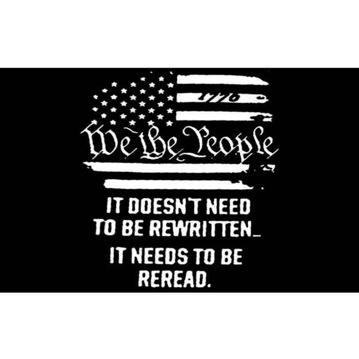 American Flag It Needs To Be Reread We The People (On Back) Bumper Sticker