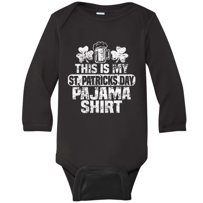 American Flag Irish Funny Happy St. Patrick's Day Baby Long Sleeve Bodysuit