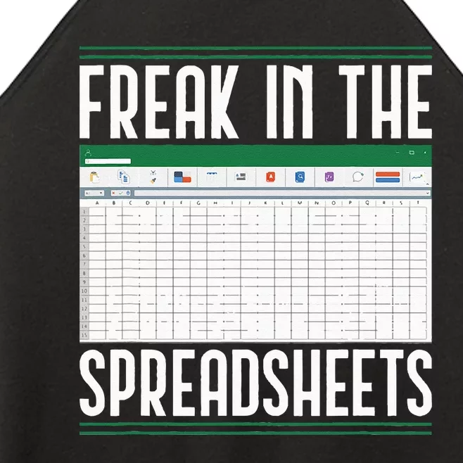 Accountant Freak In The Spreadsheets Accounting Women’s Perfect Tri Rocker Tank